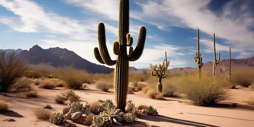 peyote cactus in desert with spiritual symbols