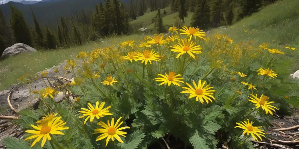 Arnica montana plant in indigenous cultural setting